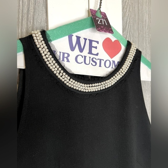 271. LOFT Sleeveless Sheath Dress with Pearl Neckline Size 6 - Picture 2 of 4